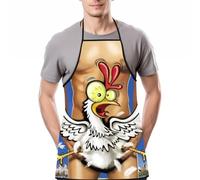 KUMSODE Grembiule Da Cucina Divertente Uomo, Grembiule barbecue uomo, Grembiule sexy da cucina, grembiule da cucina, grembiule da barbecue, party, Muscle Nerd, 3D