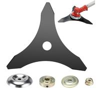 KUMSODE Lama Decespugliatore, Disco a 3 Punte dentate Universale, Diametro Foro 25,4 mm Lama Tagliaerba, Coltello Decespugliatore, Lama per Tagliare Erba densa