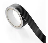 KUMSODE Pellicola Adesiva Carbonio 3cm x10m Pellicola Adesiva per Auto Fibra di Carbonio Adesiva per portiera auto, protezione bordi auto, protezione per paraurti anteriore e posteriore