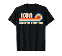 KUN Retro 70s 80s Sunset Stripe Maglietta