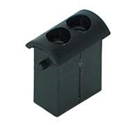 Kun Ricambio spalliera - inserto per supporto piede - doppio foro - nero - adatto per Kun Super