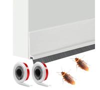 Kunaxku 100cm Bianco Paraspifferi per Porte, Guarnizione a Spazzola per Porte, Guarnizione per Porta per Protezione da Suoni, Freddo, Umidità e Insetti in Silicone, (white)