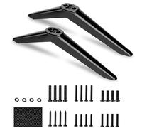Kunaxku 2 supporti universali per TV, piedini da 20 a 65 pollici, gambe di supporto piatti, set viti (nero)