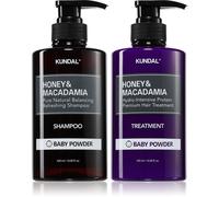 KUNDAL Honey & Macadamia Baby Powder set per capelli rovinati e secchi