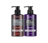 KUNDAL - Honey & Macadamia Nature Shampoo + Treatment - 500ml Set - Cherry Blossom