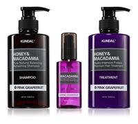 KUNDAL Honey & Macadamia Pink Grapefruit set per capelli rovinati e secchi