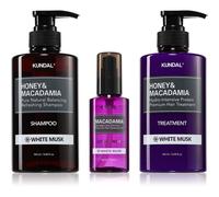 KUNDAL Honey & Macadamia White Musk set per capelli rovinati e secchi