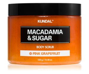 KUNDAL Macadamia & Sugar Body Scrub Pink Grapefruit scrub delicato corpo con effetto lenitivo 550 g