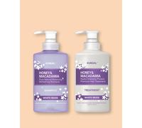 KUNDAL Shampoo e balsamo per capelli Miele e Macadamia Honey & Macadamia Shampoo + Treatment Set White Musk - 500 ml, 500 ml
