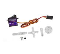 KunEchevyr Micro servo digitale con ingranaggi in plastica, mini servo RC per elicottero aliante elicottero piccolo robot, coppia 0.9kg·cm, velocità 0.09s/60°, tensione di funzionamento 4.5-6V