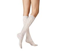 KUNERT Calze al ginocchio da donna Diagonal Crochet Fashion, lino 1542, 39-42