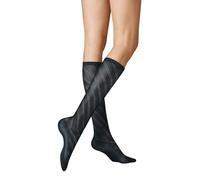 KUNERT Diagonal Crochet Fashion Calze al Ginocchio, Alpsee 1545, 39-42 Donna