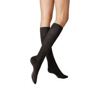 KUNERT Soft Wool Cotton KSD Calze al Ginocchio in Maglia da Donna, Brown-Mel, 38-40