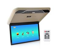 KUNFINE 19 Pollici mp5 Monitor Auto Montato Sul Tetto Schermo A Soffitto Auto Video HD Veicolo Flip Down Overhead Lettore Multimediale beige