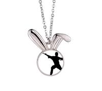 Kung Fu Arte Marziale Cinese Shaolin Stick Coniglio Collana Pendente Bunny Animal Gioielli Regalo