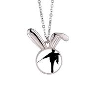 Kung Fu cinese Shaolin Stick Arte Marziale Coniglio Collana Pendente Bunny Animal Gioielli Regalo