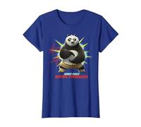 Kung Fu Panda Po Inner Peace out Strength Portrait Maglietta, Donna, Blu Reale, M