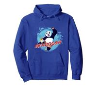 Kung Fu Panda Po Skadoosh Action Pose Felpa con Cappuccio, Unisex per Adulti, Blu Reale, S