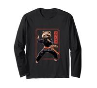 Kung Fu Raccoon Arti Marziali Maglia a Manica