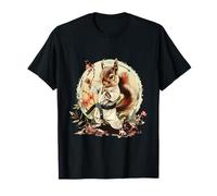 Kung Fu Scoiattolo Floreale Kickboxing Scoiattolo Amante Jiu-Jitsu Maglietta