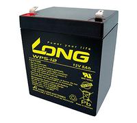 Kung Long Batteria al piombo 12 V 5 Ah WP5-12 Faston 4,8 mm compatibile 4 Ah 4,5 Ah 5 Ah UPS Allarme corrente di emergenza