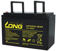 Kung Long KPH100-12AN, batteria al piombo da 12 V, 100 Ah, adatta per sistemi di sicurezza di allarme antincendio, impianti ELA, UPS e telecomunicazioni, sistemi di alimentazione di emergenza (100 Ah)