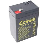 Kung Long WP4.5-6 - Batteria al piombo 6 Volt 4,5 Ah con attacco Faston 4,8 mm, dimensioni (lunghezza x larghezza x altezza): 70 x 47 x 101 mm