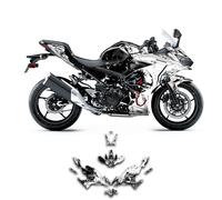 Kungfu Graphics Kit Adesivi Personalizzati per Kawasaki Ninja 400 ABS 2017 2018 2019 2020, Venom Black, KWNJ4A1719002-KO