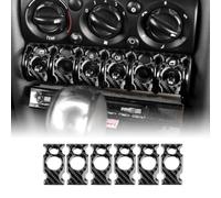 KUNGGIC Per MINI COOPER R50 R53 2001-2006, fibra di carbonio, controllo centralizzato, telaio interruttore, decorazione interni, accessorio regalo (stile A, nero)