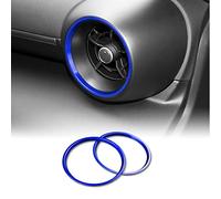 KUNGKIC 2 anelli di sfiato per condizionatore d'aria per auto, decorazione per interni, compatibile con Toyota GR86 Subaru BRZ 2021 2022 2023 accessori in lega di alluminio stile sportivo (blu)