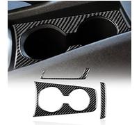KUNGKIC 3 pezzi Auto Water Cup Holder Copertura Adesivi in fibra di carbonio Accessori Porta Bicchiere Interno Decorativo Compatibile con Chevrolet Camaro 2010 2011 2012 2013 2014 2015 (Nero)