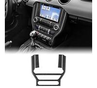KUNGKIC 3 pezzi cornice per console auto pannello di controllo centrale AC coperture CD in fibra di carbonio adesivi decorativi compatibili con Ford Mustang GT 2015-2022 accessori interni