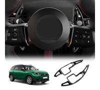 KUNGKIC Alluminio Volante Paddle Shift DSG Estensioni Per 2024 2025 MINI F65 F66 JCW,MINI U25 Countryman JCW,Accessori Decorazione Interno 2 PCS (Nero)