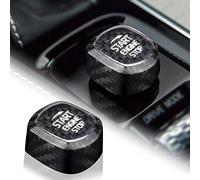 KUNGKIC Auto in fibra di carbonio motore Start Stop Interruttore in fibra di carbonio pulsante di avvio del motore Compatible with Volvo XC60 XC90 S60 S90 V60 V90 accessori interni Nero