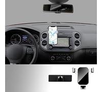 KUNGKIC Auto Porta cellulare Per Volkswagen VW Tiguan 2012-2016 Supporto per telefono da auto regolabile per telefoni da 4-6,2 pollici(argento)