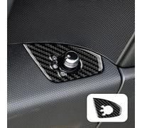 KUNGKIC Copertura per il pulsante di regolazione dello specchietto retrovisore adesivo interno in fibra di carbonio adesivo compatibile con TT MK2 2007-2014 accessori (A-Stil Black)