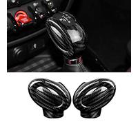 KUNGKIC Copertura per pomello del cambio dell'auto, in fibra di carbonio, accessorio per mini Cooper F54, F55, F56, F57, F60, Countryman, colore: nero