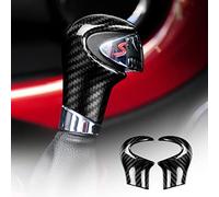 KUNGKIC Copertura per pomello del cambio in fibra di carbonio per Mini Cooper R55 R56 R57 R58 R59 R60 Countryman R61 accessorio interno decorativo (nero)