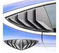KUNGKIC Feritoie per finestrini laterali posteriori,per bocchette d'aria per Tesla Model 3 2017-2024,coperture per feritoie per finestra in ABS,stile sportivo,2 pezzi esterna(fibra di carbonio opaco)