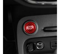 KUNGKIC Fibra di carbonio dura Auto Engine Start Stop Interruttore Interruttore Accensione Pulsante Adesivo per Renault Fluence Megane Clio Koleos Duster Captur Latitude Zoe Talisman Kadjar Accessori