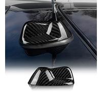 KUNGKIC Fibra di carbonio per Mini Cooper R55 Clubman R56 Auto Pinne di squalo Copertura dell'antenna Adesivi Decorativi 2007 2008 2009 2010 2011 2012 2013 Accessori (Nero)