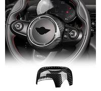 KUNGKIC In Fibra di Carbonio Auto Volante Airbag Copertura Adesivi Decorativi Compatible with Mini Cooper Clubman F55 F56 F57 F60 Countryman Accessori Interni