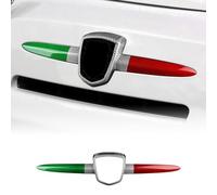 KUNGKIC In fibra di carbonio duro paraurti anteriore auto logo distintivo cornice cornice decorativa adesivo esterno per Abarth 595/595C 695/695C 2012-2024 accessori,regalo (colore Italia)