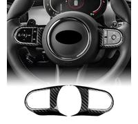 KUNGKIC In fibra di carbonio duro per volante auto, copertura per il mento e telaio dei tasti del volante, adesivo decorativo per interni Mini Cooper F55 F56 F60 2022 2023, accessorio regalo (con