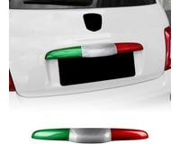 KUNGKIC Per Fiat 500 08 - 24 Abarth 595/595C/695 2012 - 2024 - Interruttore bagagliaio auto in fibra di carbonio rigida, rivestimento adesivo adesivo Trim accessorio esterno, regalo (colore Italia)
