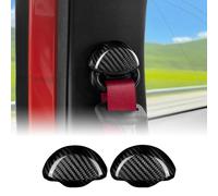 KUNGKIC Per Fiat 500/500C 2008-2024 Abarth 595/595C 695/695C 2012-2024 Cintura di sicurezza per auto in fibra di carbonio duro Coperture cinture di sicurezza Clip Anti Graffio Protector Accessori