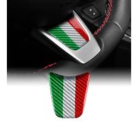 KUNGKIC Per FIAT 500 Abarth 595 2012 2013 2014 2015 Fibra di Carbonio Duro Auto Volante Mento Copertura Pannello Volante Decorativo Interno Adesivo Accessori Regalo Italian Color