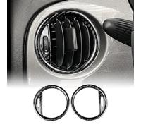KUNGKIC Per Fiat 500 Abarth 595/595C Abarth 695 2016-2023 Auto Controllo Centrale Presa Aria Laterale Sfiato Telaio In Fibra Di Carbonio Adesivo Decorativo Accessori Per Interno Regalo,Nero