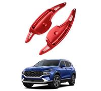 KUNGKIC Per Hyundai Palisade 2019-2022 Hyundai Santa Fe 2019-2023 Volante Leva del cambio Lega di Alluminio DSG Estensioni Accessori Decorazione 2 PCS (Rosso)