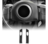 KUNGKIC Per Mini Cooper R50 R53 2001-2006 Fibra di Carbonio Volante Auto Cruise Control Pannello Pulsanti Trim Cornice Pulsanti Volante Interni Adesivo Accessori, Regalo (Stile A, Nero)